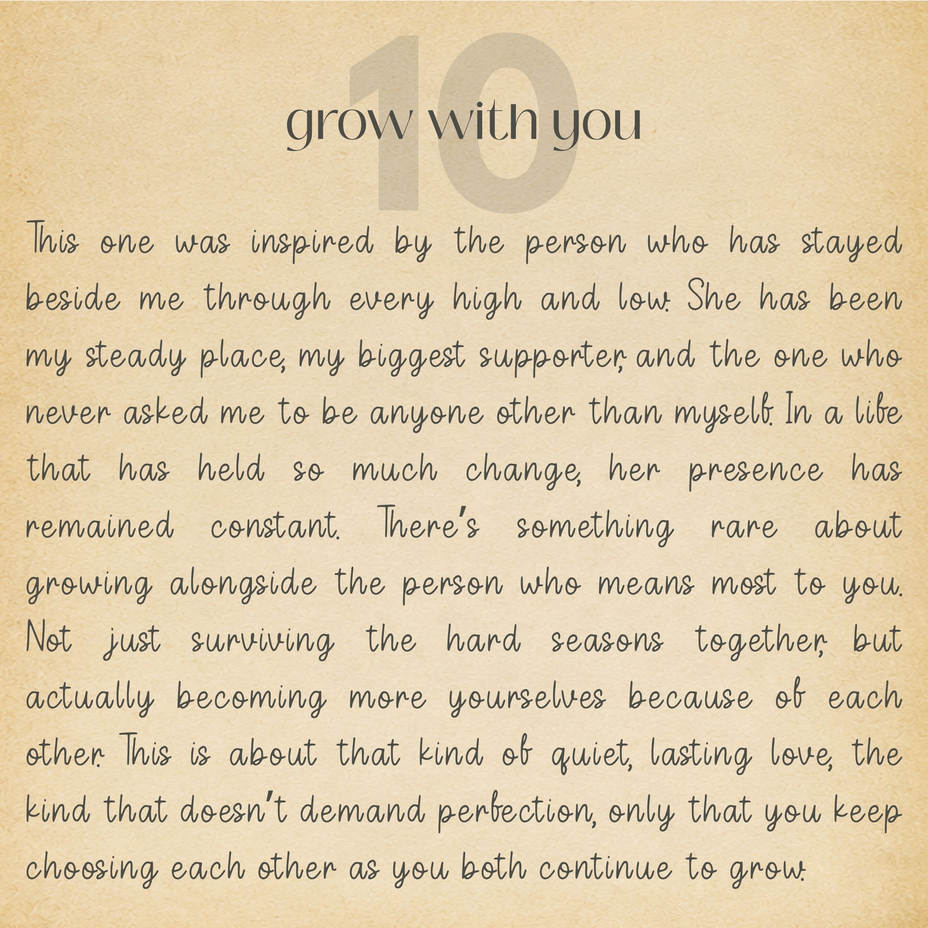 grow with you – song notes