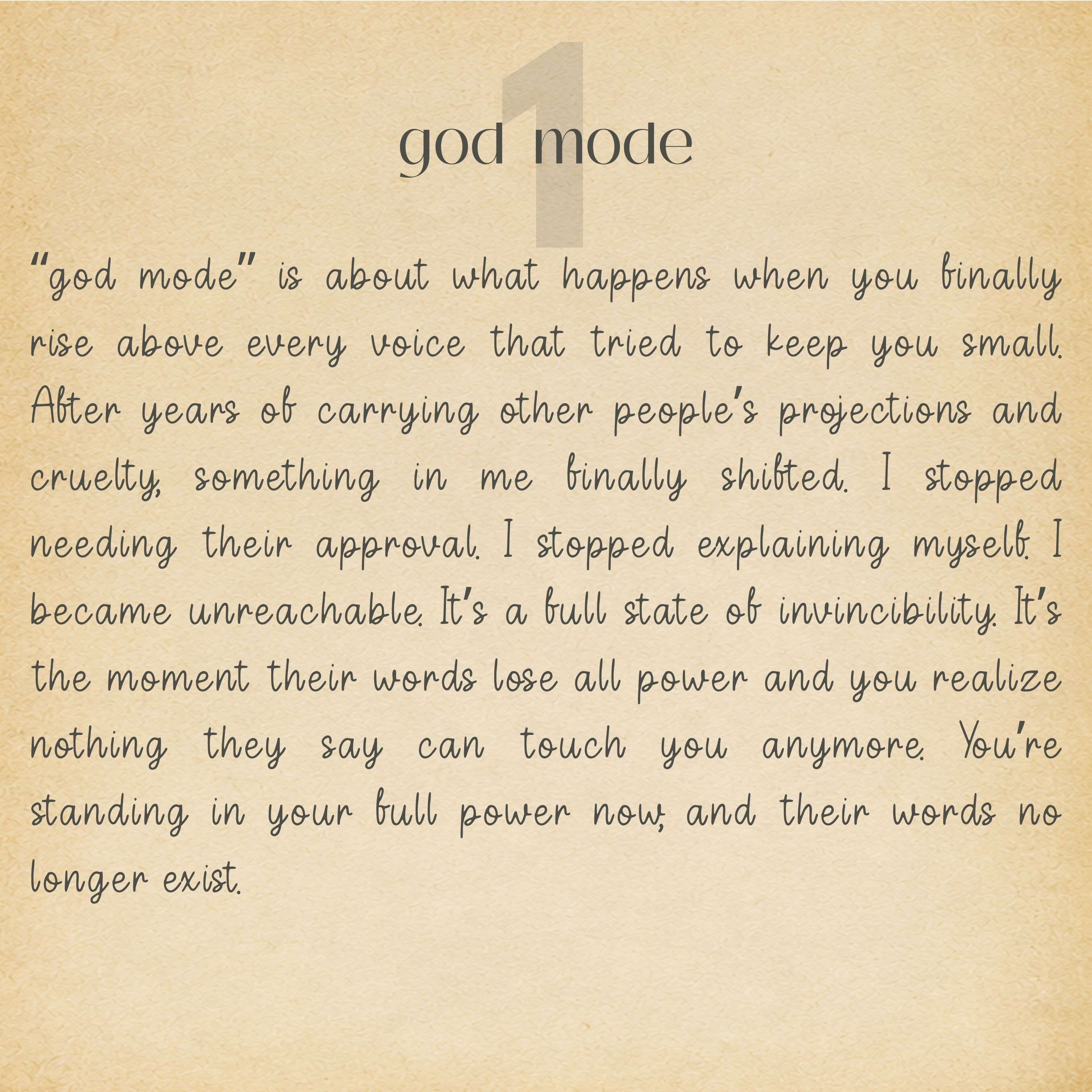 god mode – song notes
