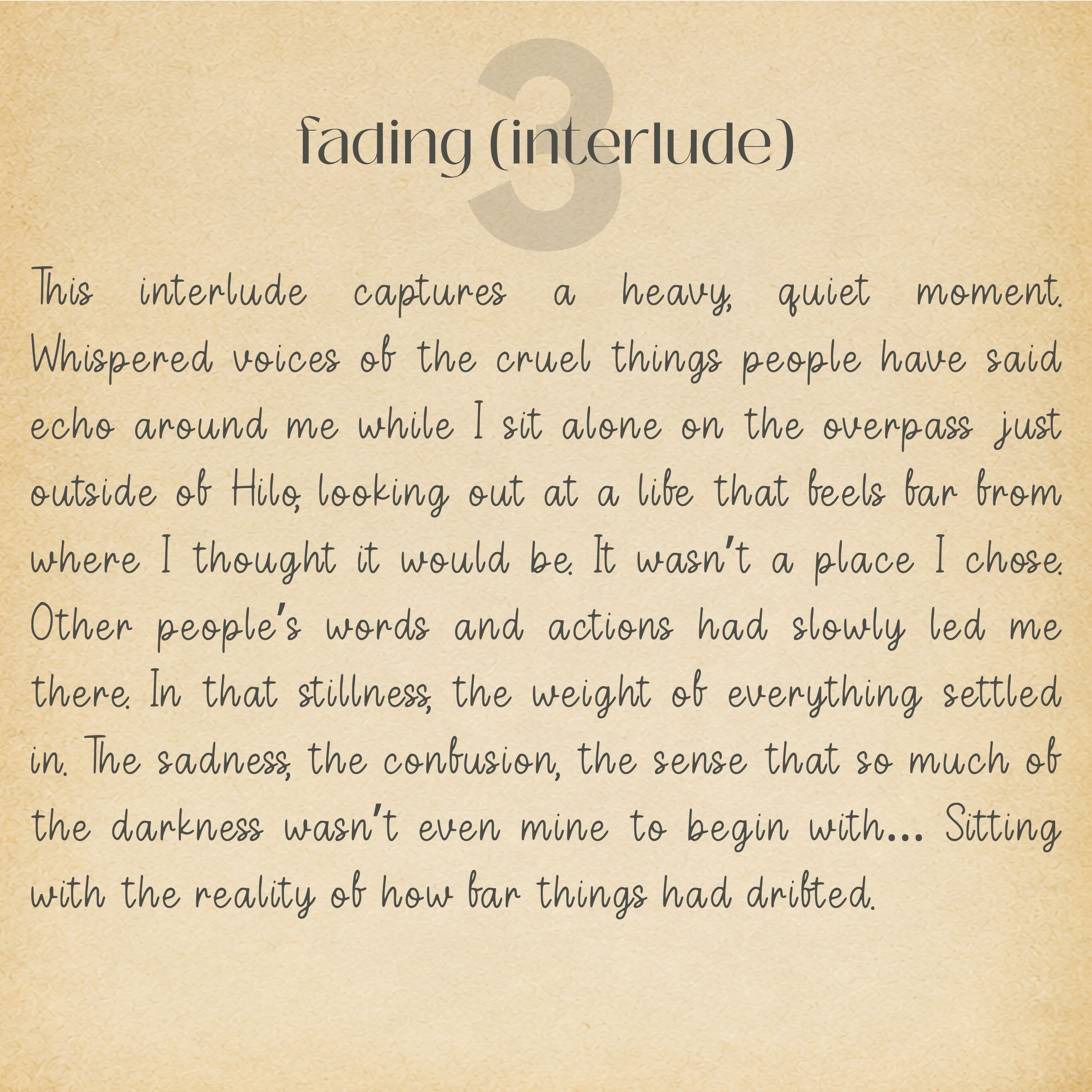 fading (interlude) – song notes